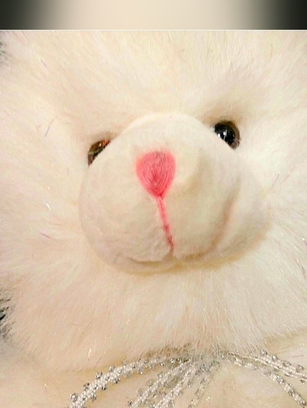 Russ Berrie Sparkles the White Bear Plush vintage bears from the past 14" mint - Picture 3 of 7